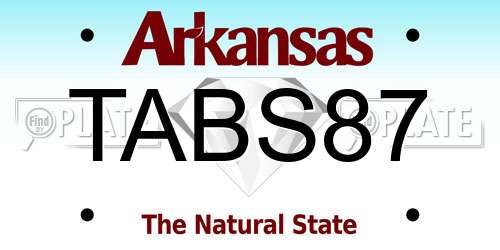 TABS87 Arkansas License Plate