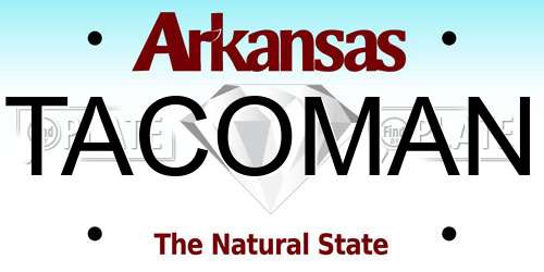 TACOMAN Arkansas License Plate