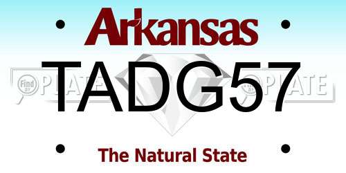 TADG57 Arkansas License Plate