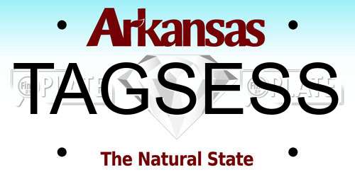 TAGSESS Arkansas License Plate