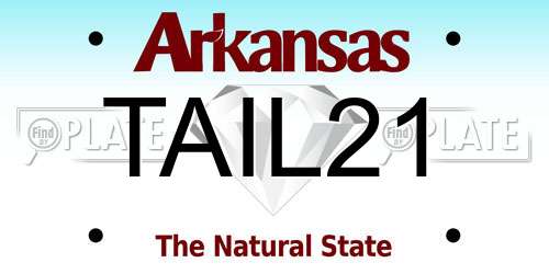 TAIL21 Arkansas License Plate