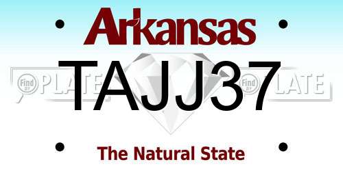 TAJJ37 Arkansas License Plate