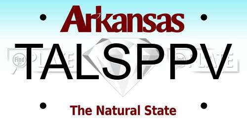 TALSPPV Arkansas License Plate