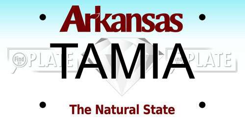TAMIA Arkansas License Plate