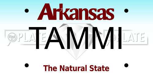 TAMMI Arkansas License Plate