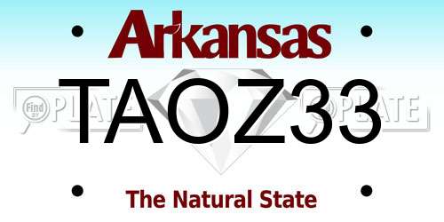 TAOZ33 Arkansas License Plate