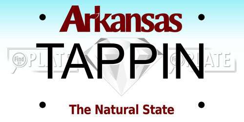 TAPPIN Arkansas License Plate