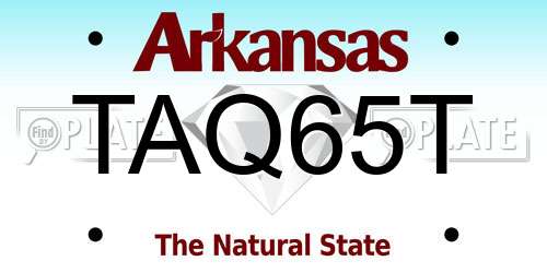 TAQ65T Arkansas License Plate