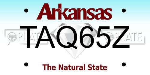 TAQ65Z Arkansas License Plate
