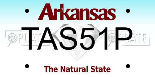 TAS51P Arkansas License Plate