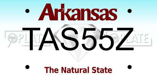 TAS55Z Arkansas License Plate