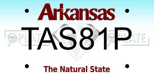 TAS81P Arkansas License Plate