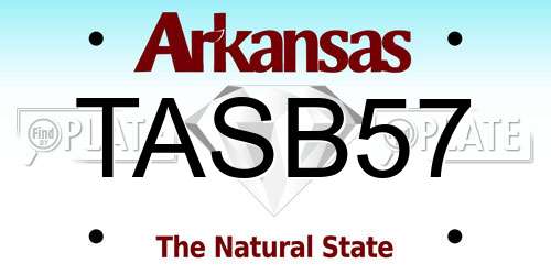 TASB57 Arkansas License Plate