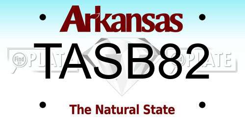 TASB82 Arkansas License Plate