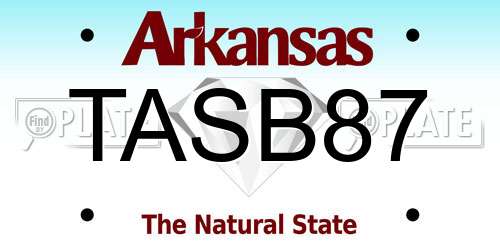 TASB87 Arkansas License Plate