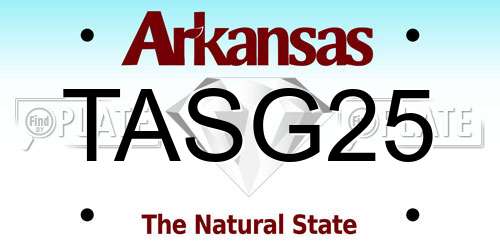 TASG25 Arkansas License Plate