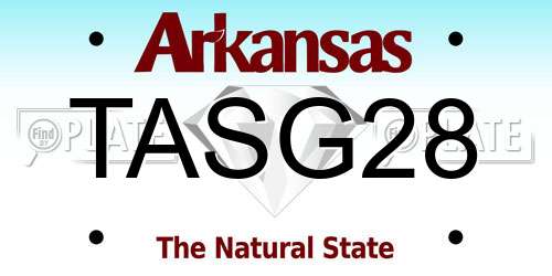 TASG28 Arkansas License Plate