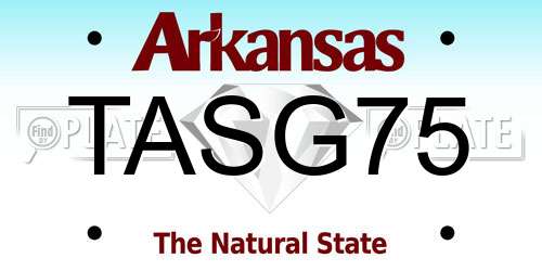 TASG75 Arkansas License Plate