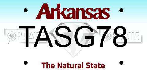 TASG78 Arkansas License Plate