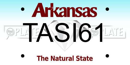 TASI61 Arkansas License Plate
