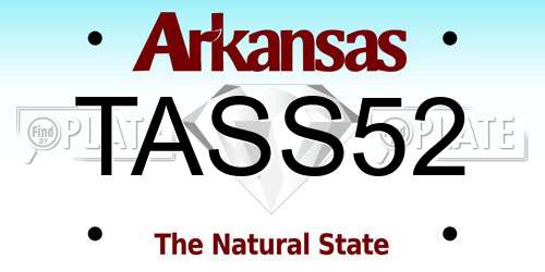TASS52 Arkansas License Plate