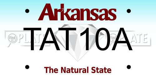 TAT10A Arkansas License Plate