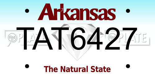 TAT6427 Arkansas License Plate