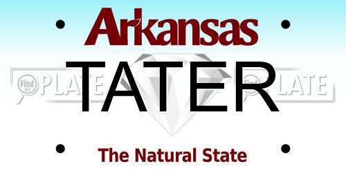 TATER Arkansas License Plate
