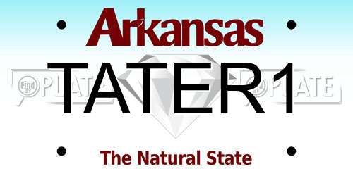 TATER1 Arkansas License Plate