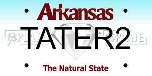 TATER2 Arkansas License Plate