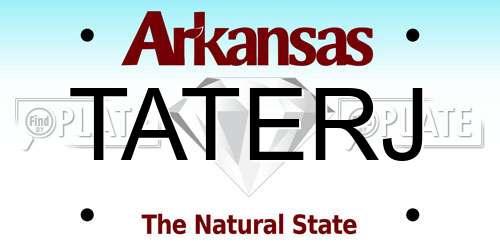 TATERJ Arkansas License Plate