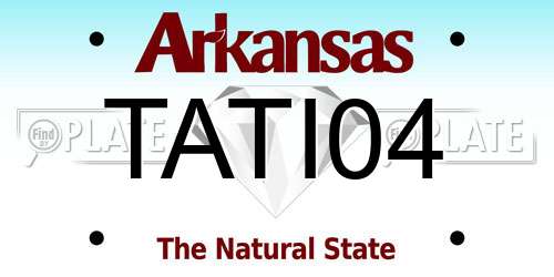 TATI04 Arkansas License Plate