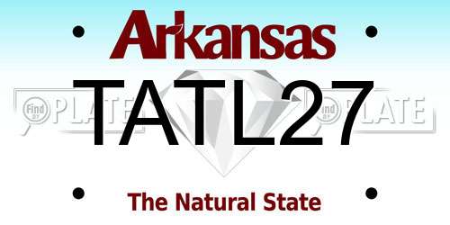 TATL27 Arkansas License Plate