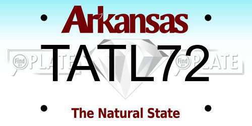 TATL72 Arkansas License Plate