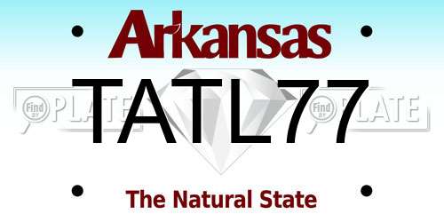 TATL77 Arkansas License Plate