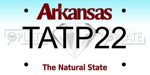 TATP22 Arkansas License Plate