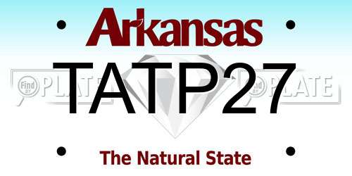 TATP27 Arkansas License Plate
