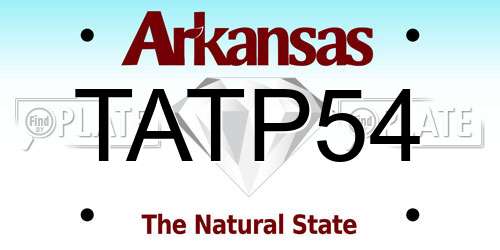 TATP54 Arkansas License Plate