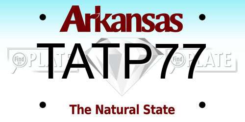 TATP77 Arkansas License Plate