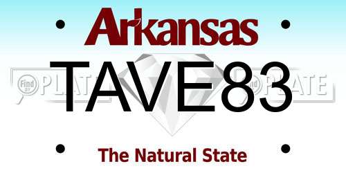 TAVE83 Arkansas License Plate