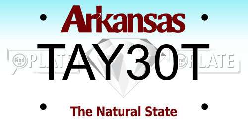 TAY30T Arkansas License Plate