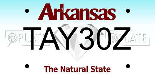 TAY30Z Arkansas License Plate
