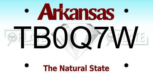 TB0Q7W Arkansas License Plate