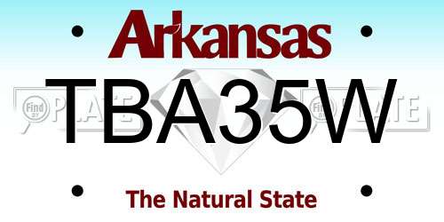TBA35W Arkansas License Plate