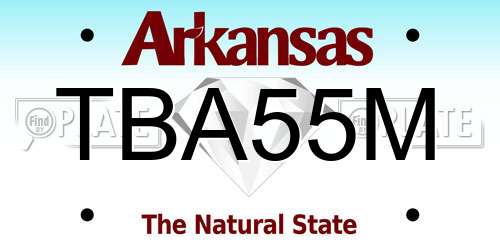 TBA55M Arkansas License Plate