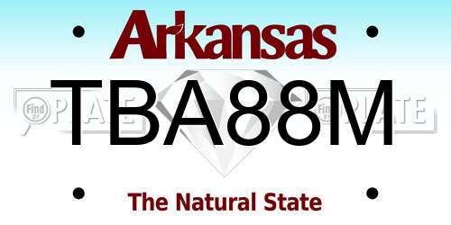 TBA88M Arkansas License Plate