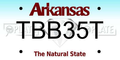 TBB35T Arkansas License Plate