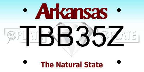 TBB35Z Arkansas License Plate