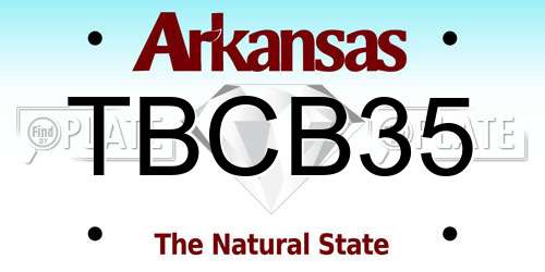 TBCB35 Arkansas License Plate