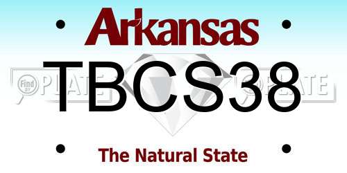 TBCS38 Arkansas License Plate